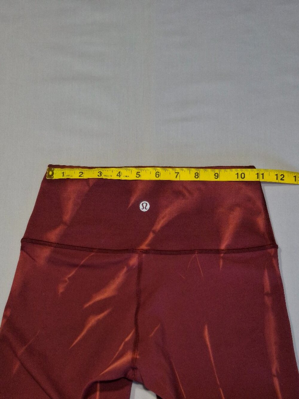 Lululemon Wunder Train High-Rise Tight 25" Sun Bleached Wash Red Merlot | Size 4 - Picture 6 of 8